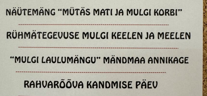mulgi nädal
